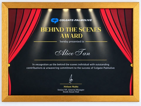 Colgate-Palmolive Behind the Scenes Award photograph